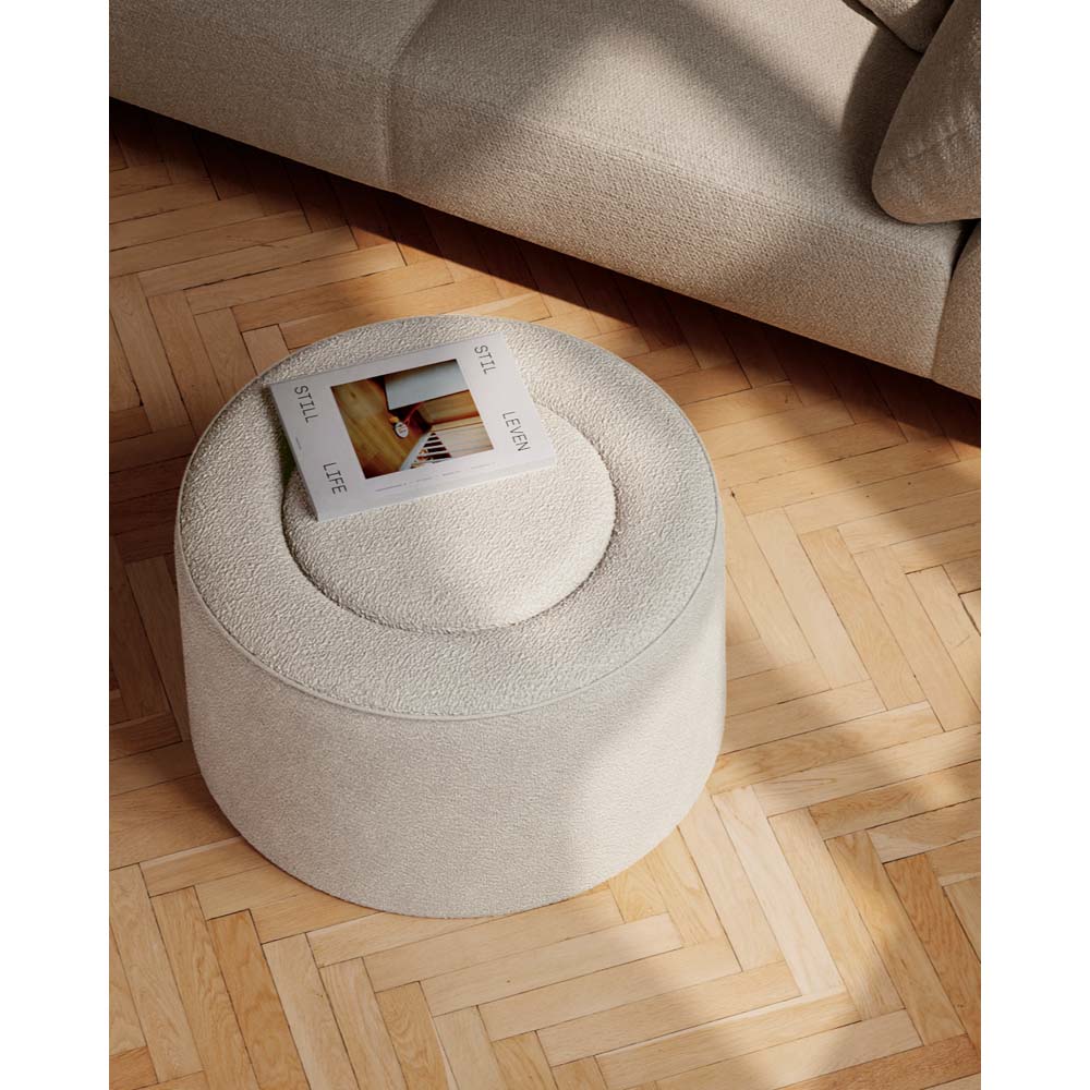 Quick Ship Praline Pouf - 30.7"W, Alpine 01 | Rouse Home