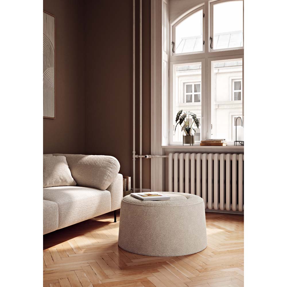 Quick Ship Praline Pouf - 30.7"W, Alpine 01 | Rouse Home