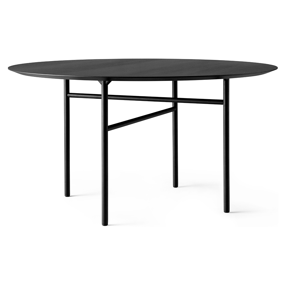 Snaregade Round Dining Table - Veneer, Black