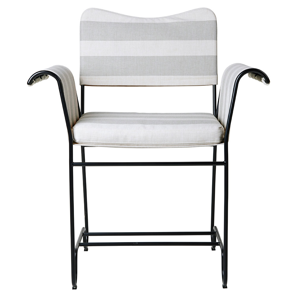 Tropique Dining Chair - Leslie Stripe 20, Black Base | Rouse Home