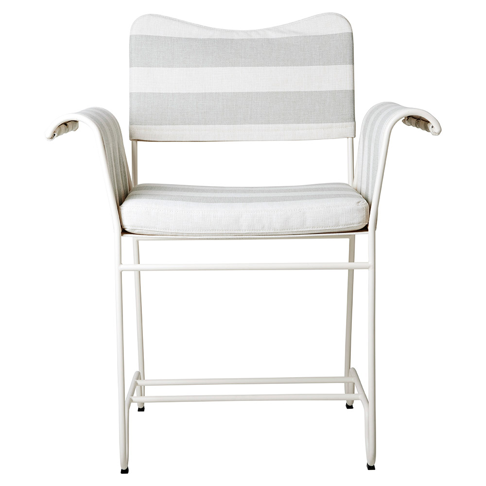 Tropique Dining Chair - Leslie Stripe 20, White Base | Rouse Home