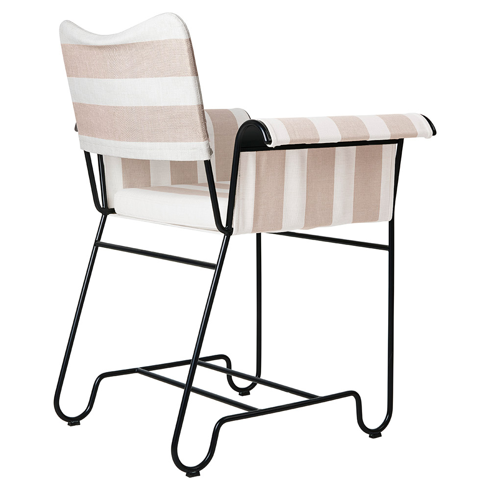 Tropique Dining Chair - Leslie Stripe 40, Black Base | Rouse Home