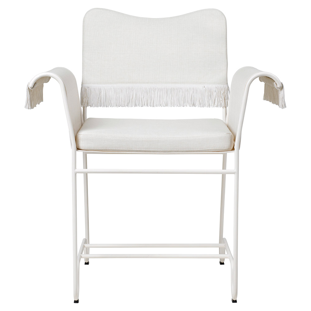 Tropique Dining Chair With Fringes - Leslie 06, White Base | Rouse Home