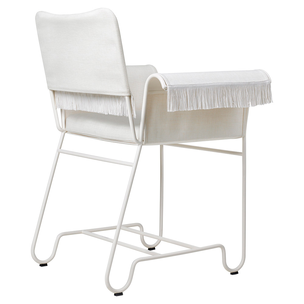 Tropique Dining Chair With Fringes - Leslie 06, White Base | Rouse Home