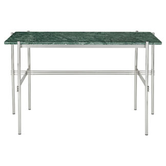TS Desk - Green Marble, Polished Steel
