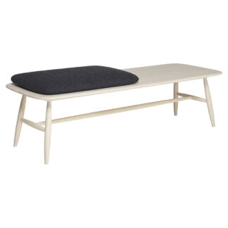 Von Bench With Pad - Dark Gray Pad, Natural Ash Frame