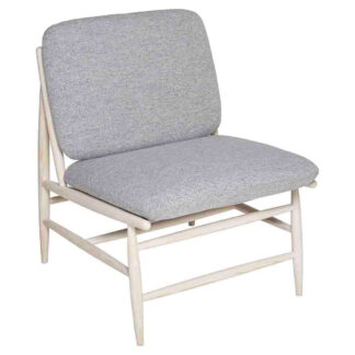 Von Lounge Chair - Gray Fabric Cushion, Natural Ash Frame