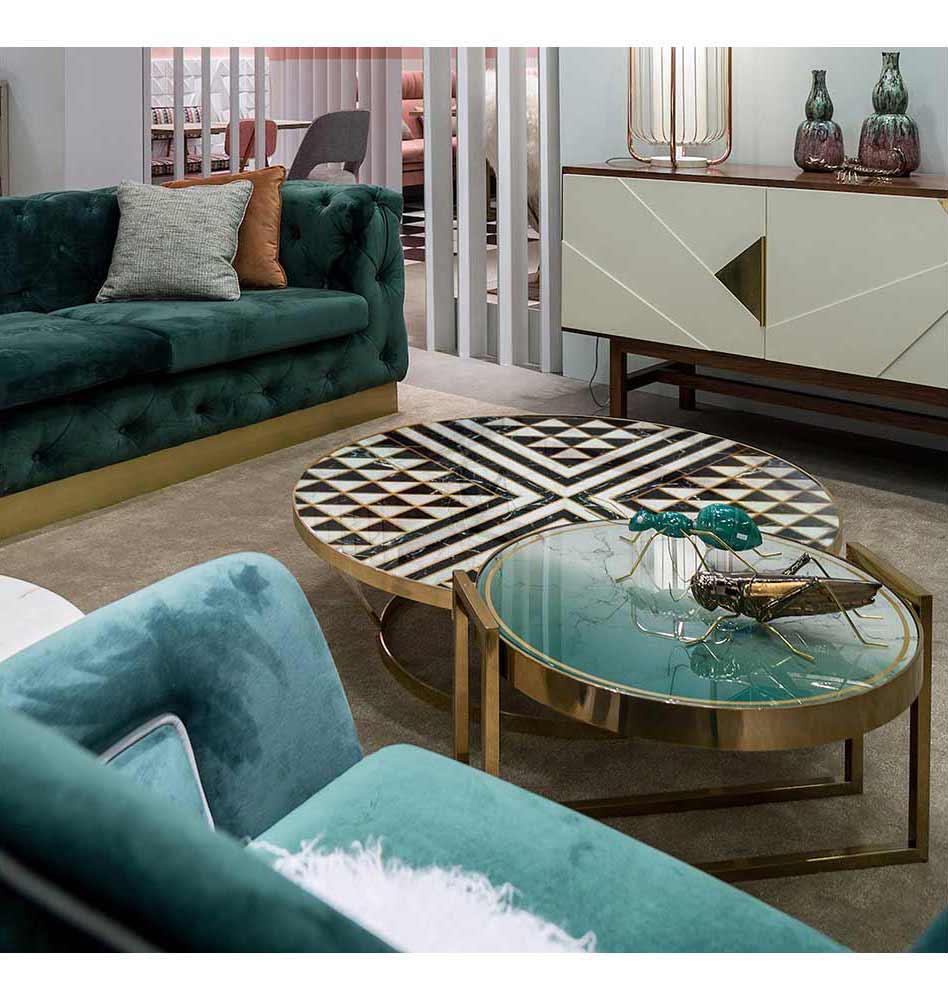York Round Coffee Table - Noir