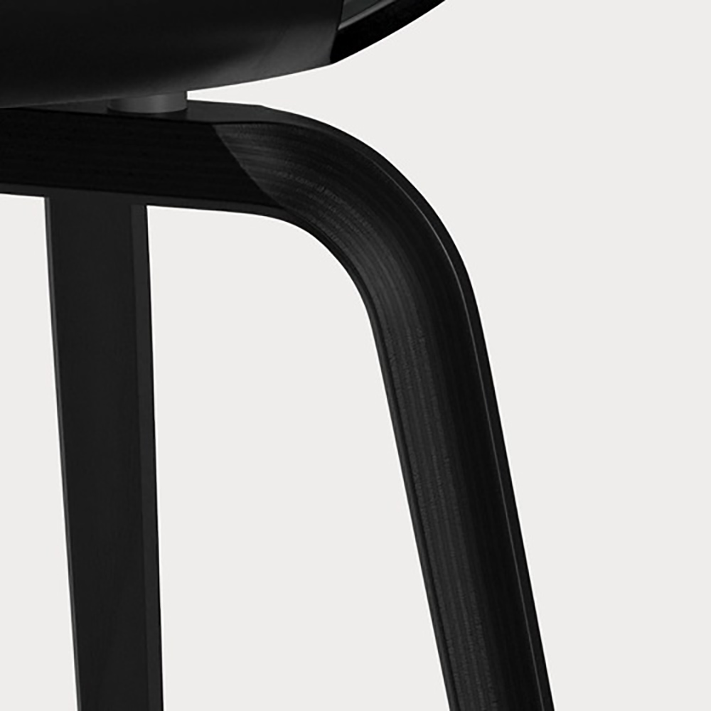 Grand Prix Front Upholstered Chair - Colored Ash, Wooden Base | Rouse Home