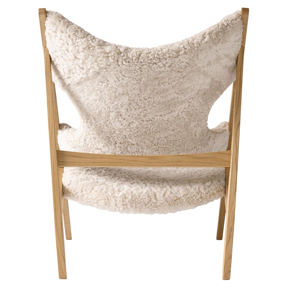 Knitting Lounge Chair - Natural Oak, Sheepskin Nature