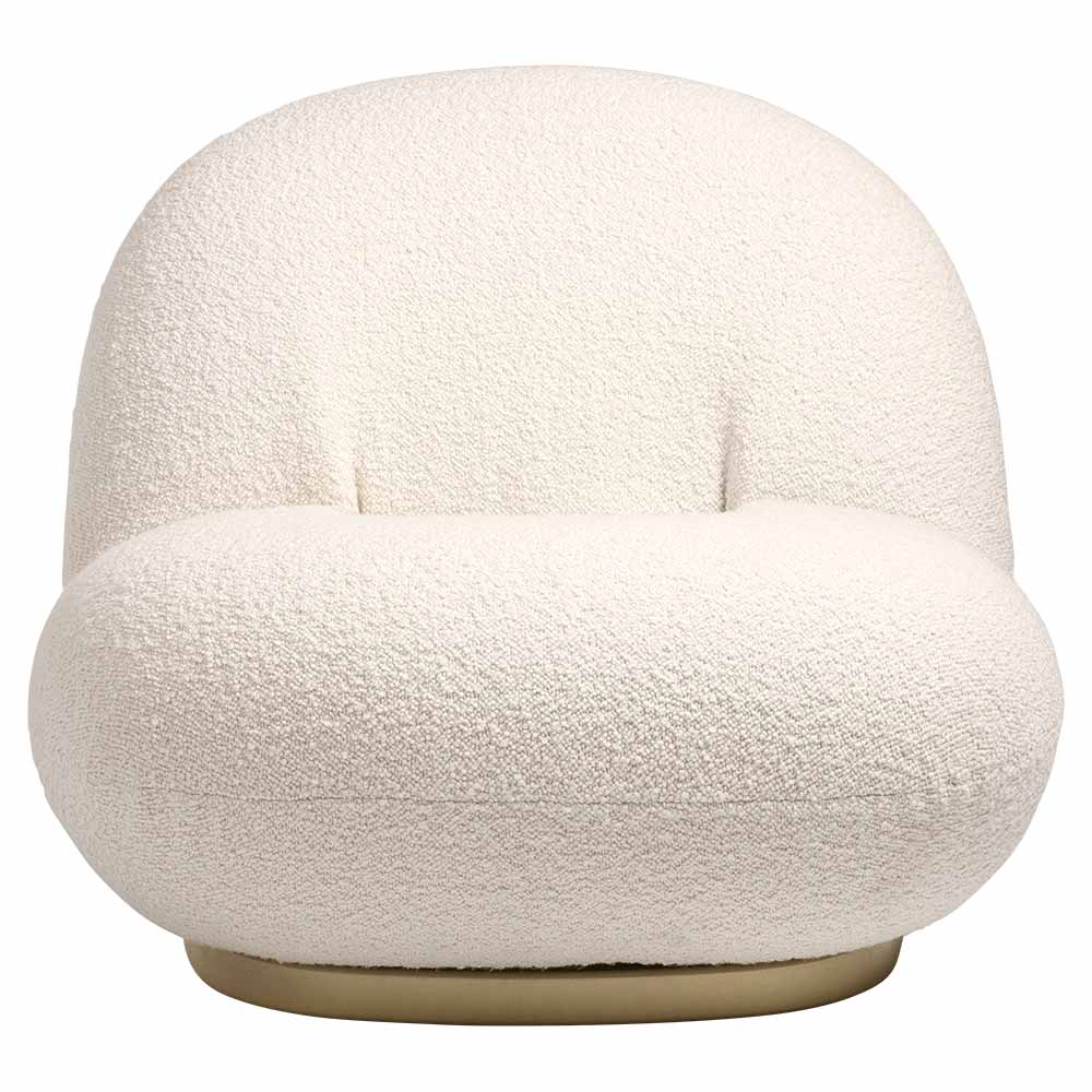 Quick Ship Pacha Lounge Chair - Pearl Gold Returning Swivel Base