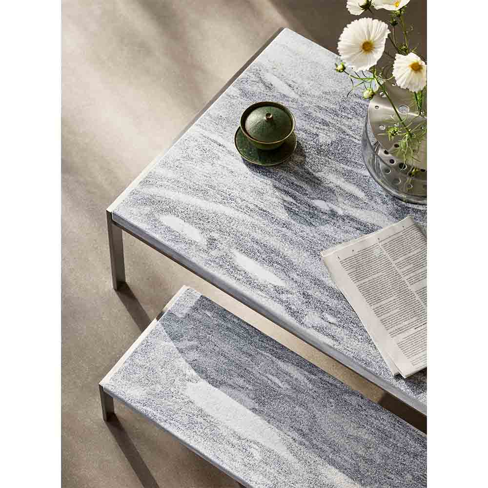 PK63 Coffee Table - Marble, Gray/White