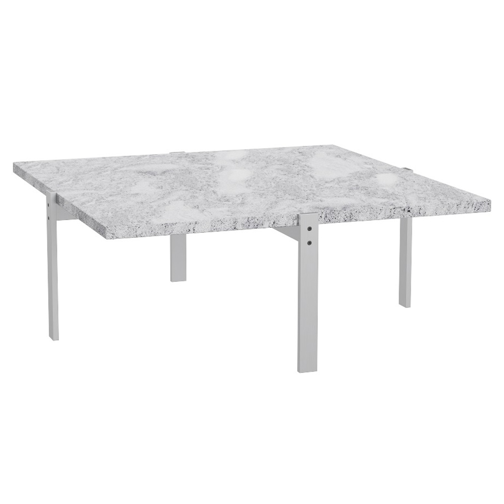 PK65 Coffee Table - Marble, Gray/White