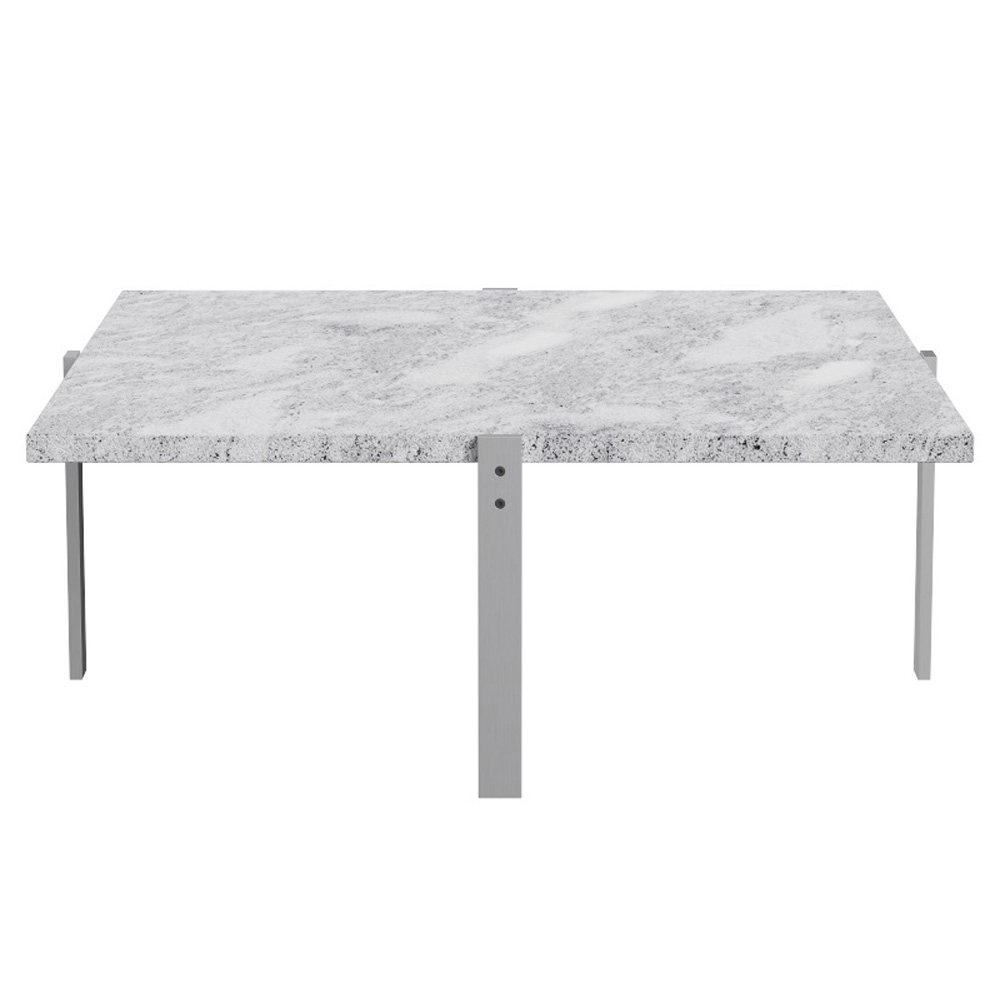 PK65 Coffee Table - Marble, Gray/White