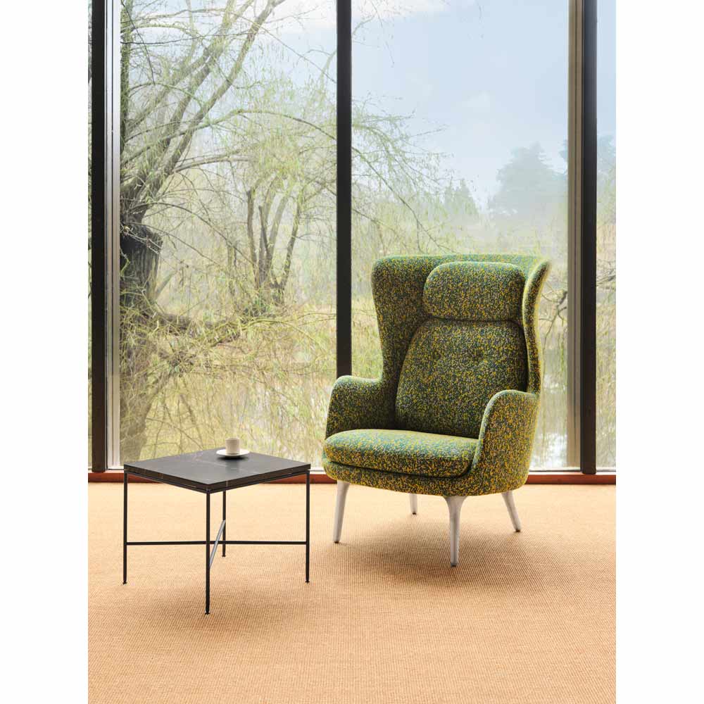 Ro Lounge Chair - Atom Green, Brushed Aluminum Legs