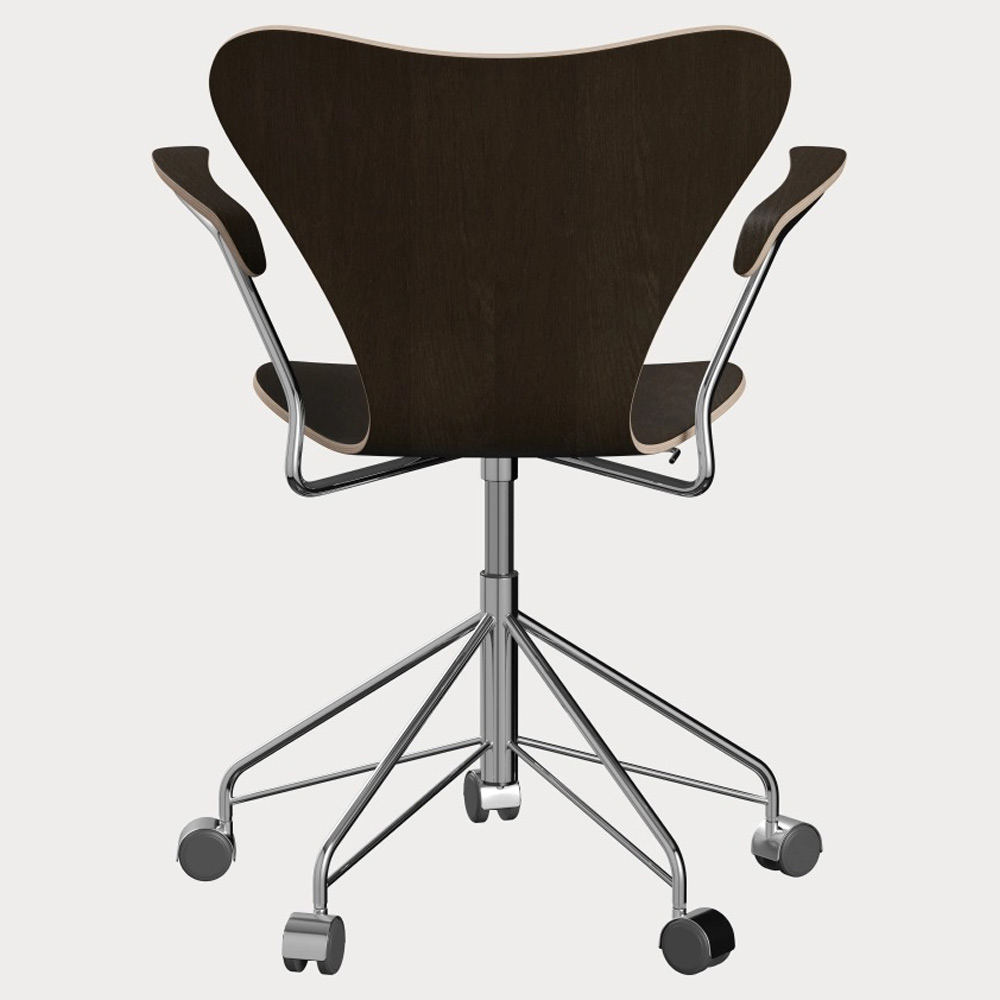 Series 7 Unupholstered Swivel Armchair Natural Veneer 4 | Rouse Home
