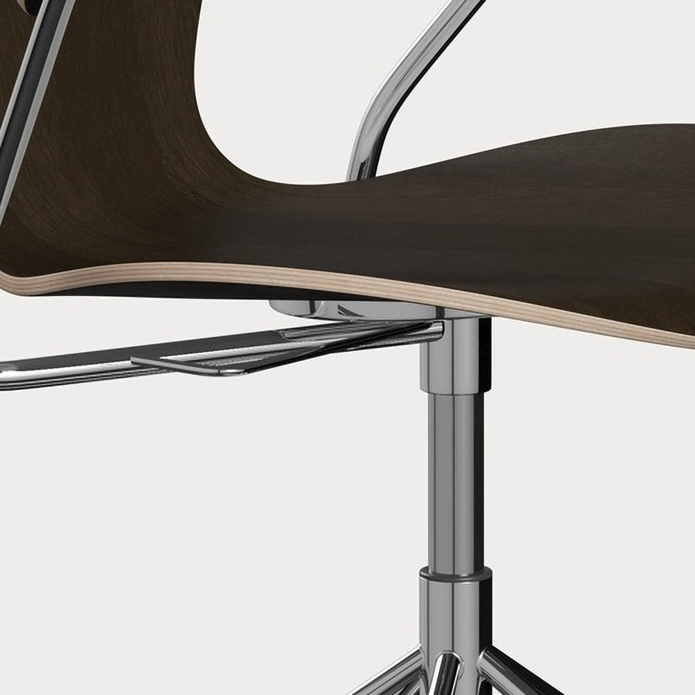 Series 7 Unupholstered Swivel Armchair Natural Veneer 6 | Rouse Home