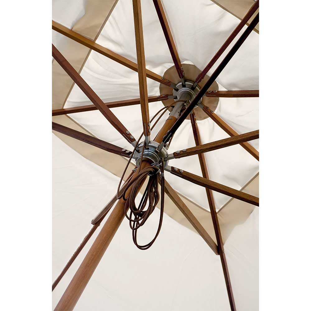 Atlantis Round Umbrella - Dark Blue Stripe | Rouse Home