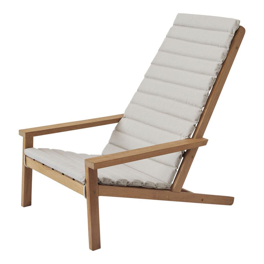 Between Lines Outdoor Deck Chair Cushion - Papyrus