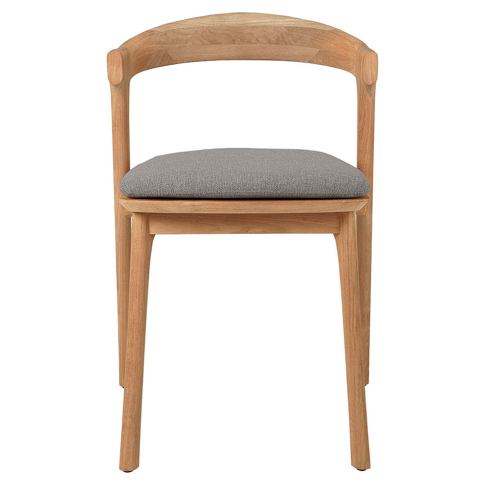 Bok Outdoor Dining Chair - Teak, Mocha Cushion