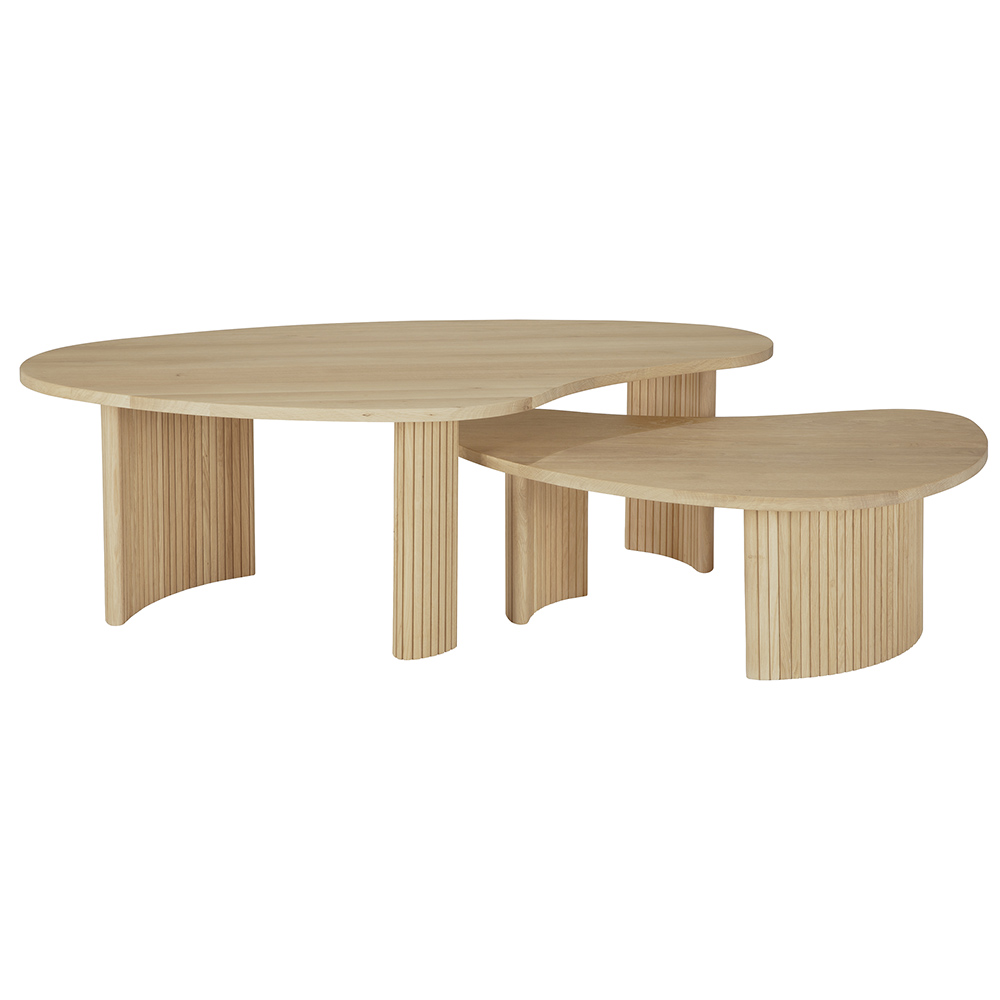 Boomerang Coffee Table - 11"H, Oak