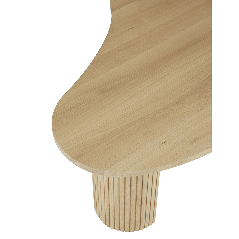 Boomerang Coffee Table - 11"H, Oak
