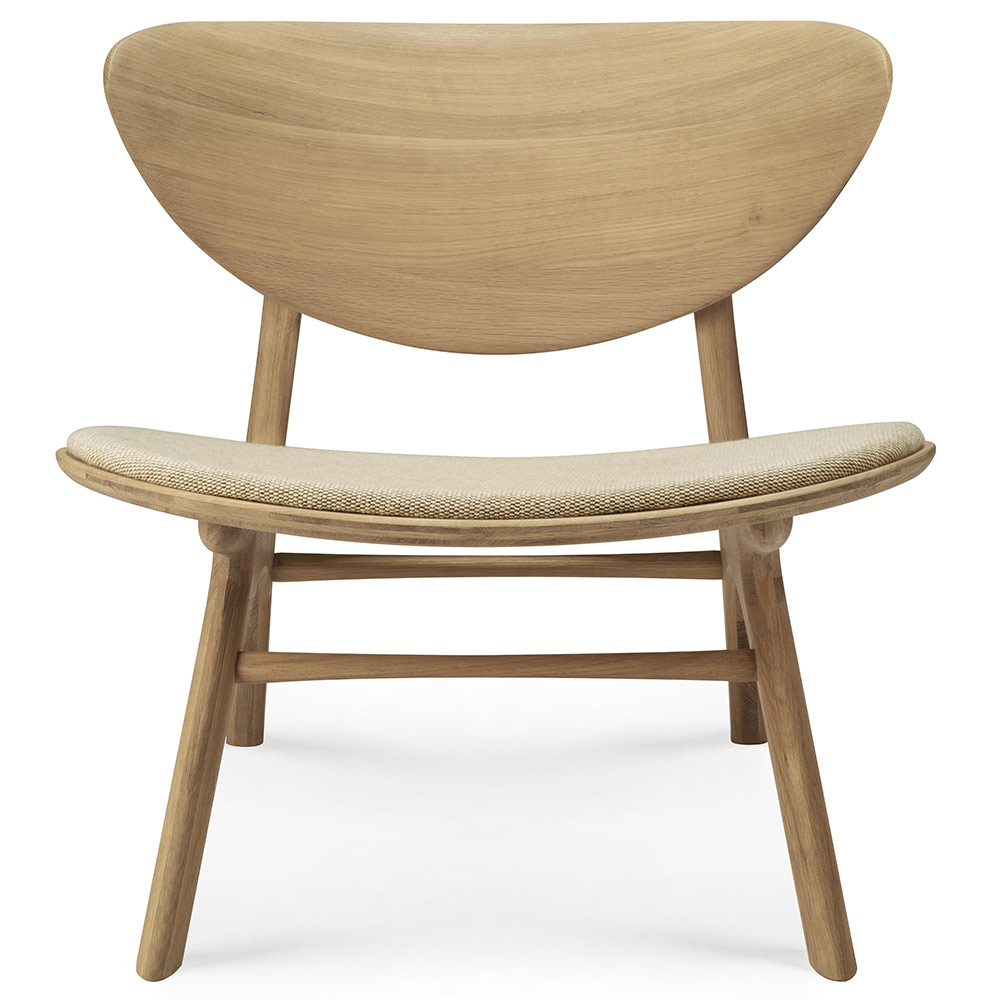Eye Lounge Chair - Off White, Oak