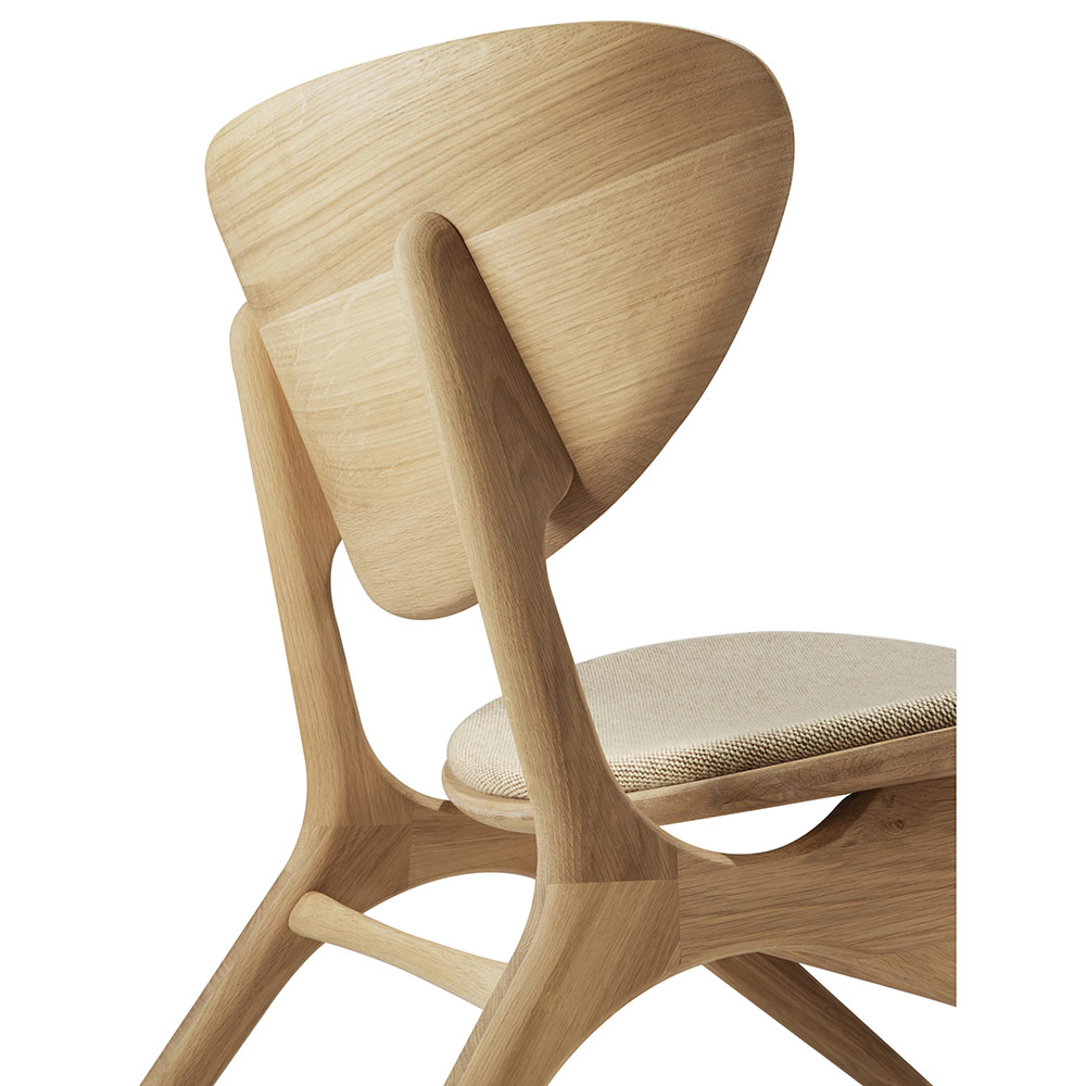 Eye Seat Upholstered Lounge Chair Off White Oak 4 | Rouse Home