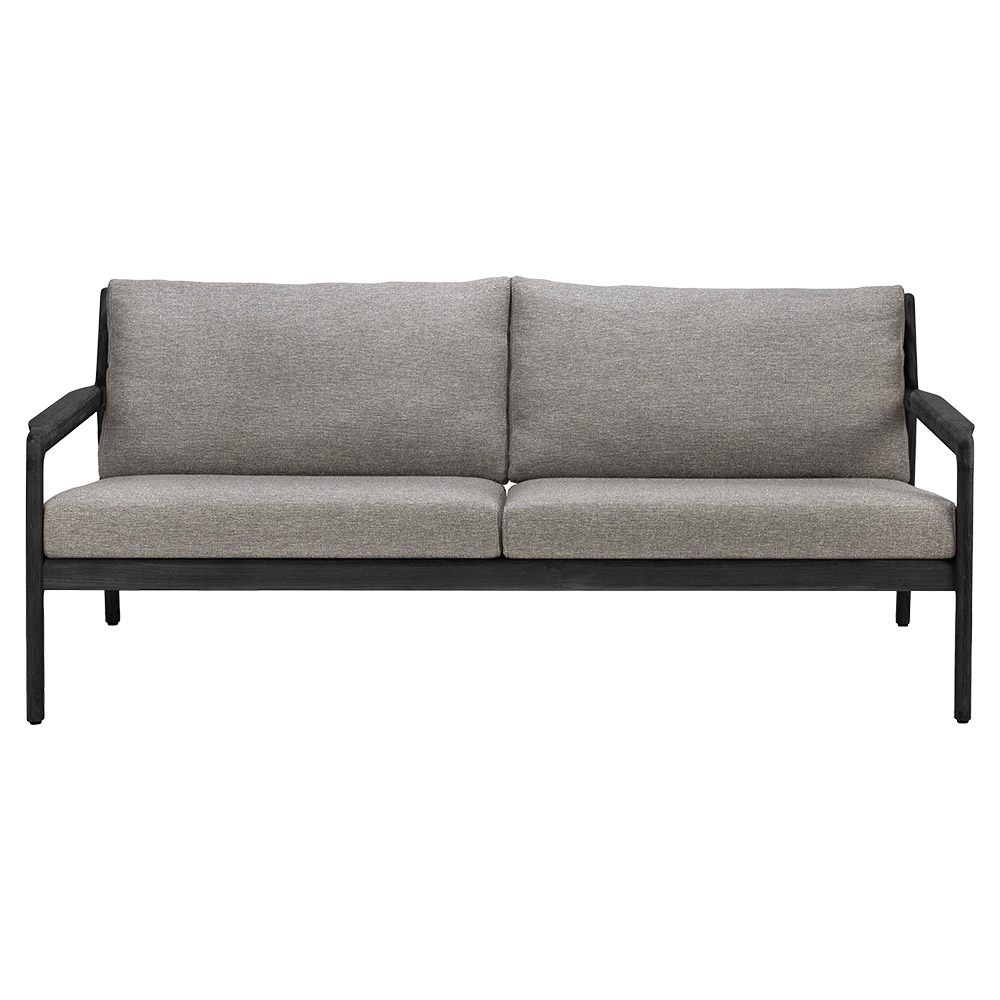 Jack Outdoor 2 Seater Sofa - Black Teak, Mocha