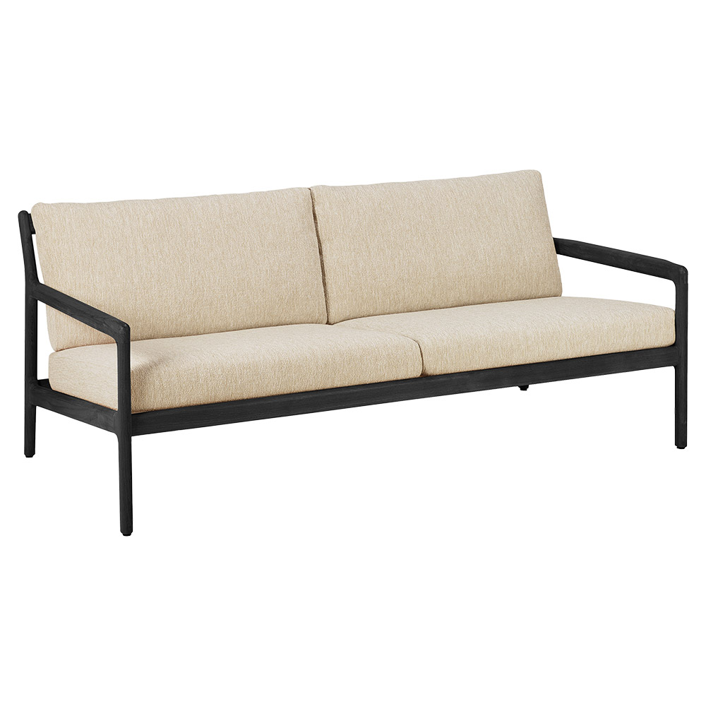 Jack Outdoor 2 Seater Sofa Black Teak Natural 1 | Rouse Home
