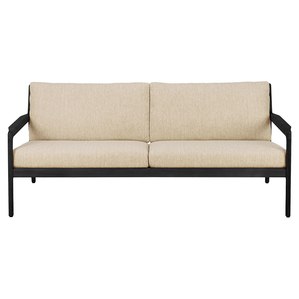 Jack Outdoor 2 Seater Sofa Black Teak Natural 2 | Rouse Home