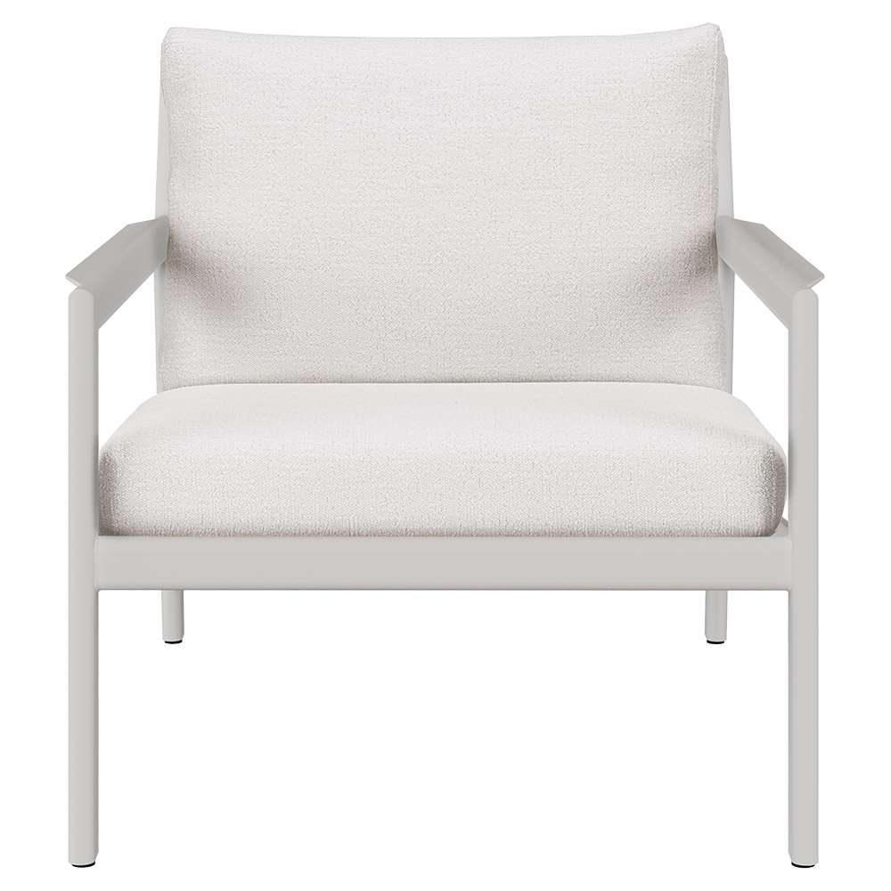 Jack Outdoor Lounge Chair - Aluminum, Off White