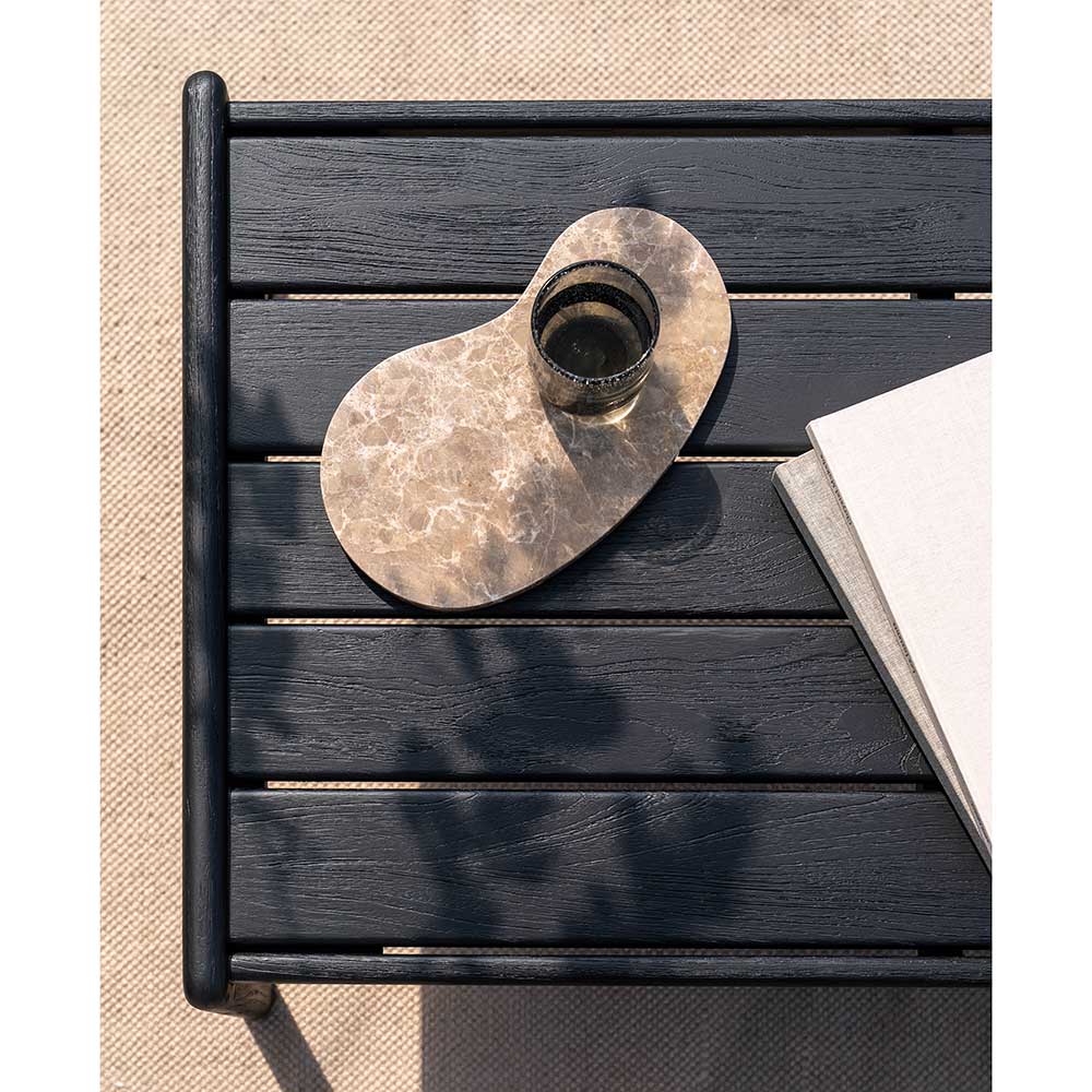 Jack Outdoor Side Table - Black Teak