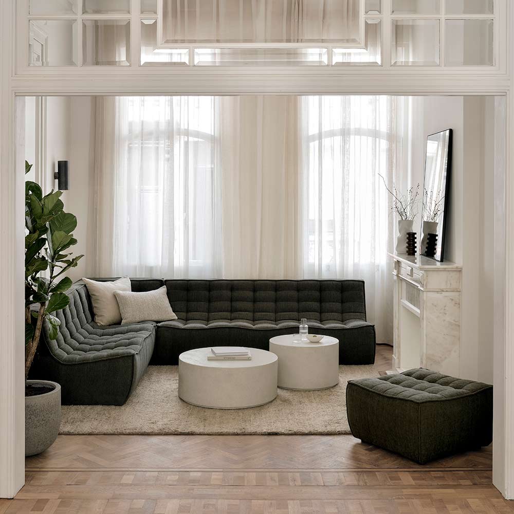 N701 Round Corner Modular Sofa Moss 7 | Rouse Home