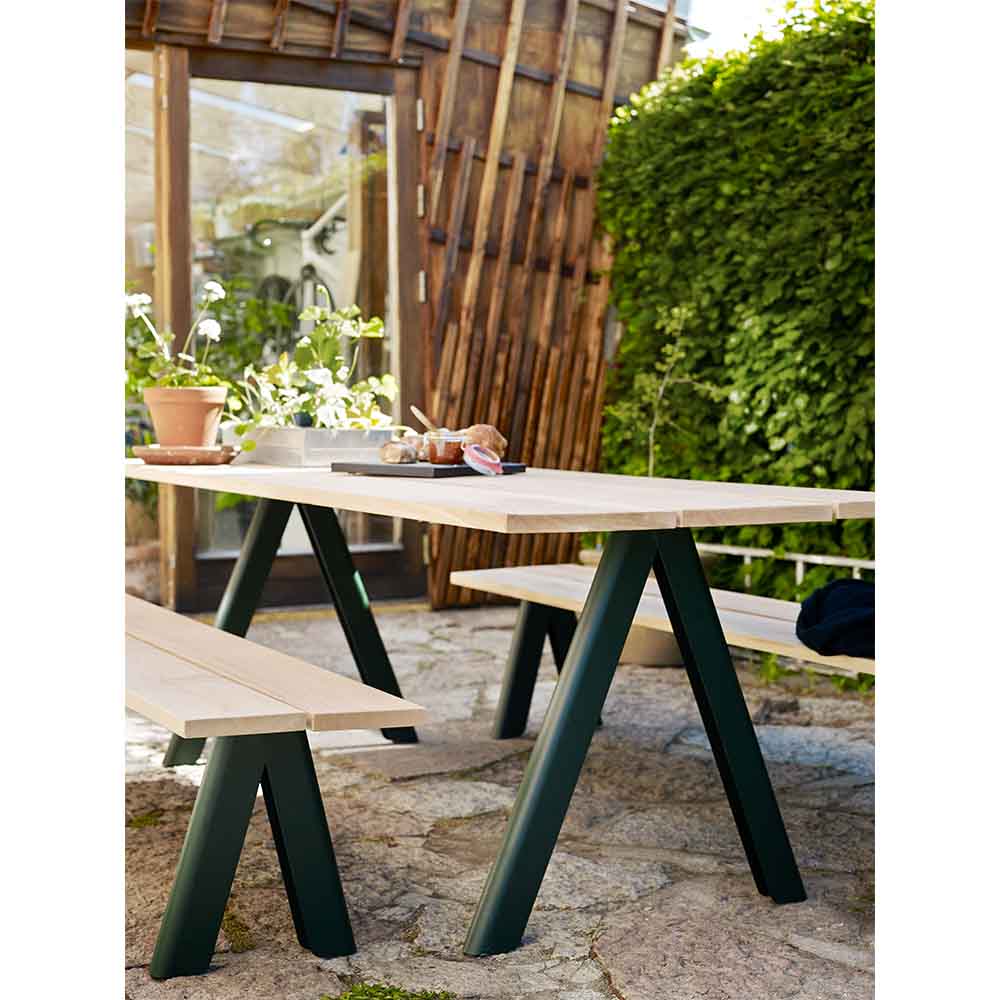 Overlap Outdoor Dining Table - Hunter Green