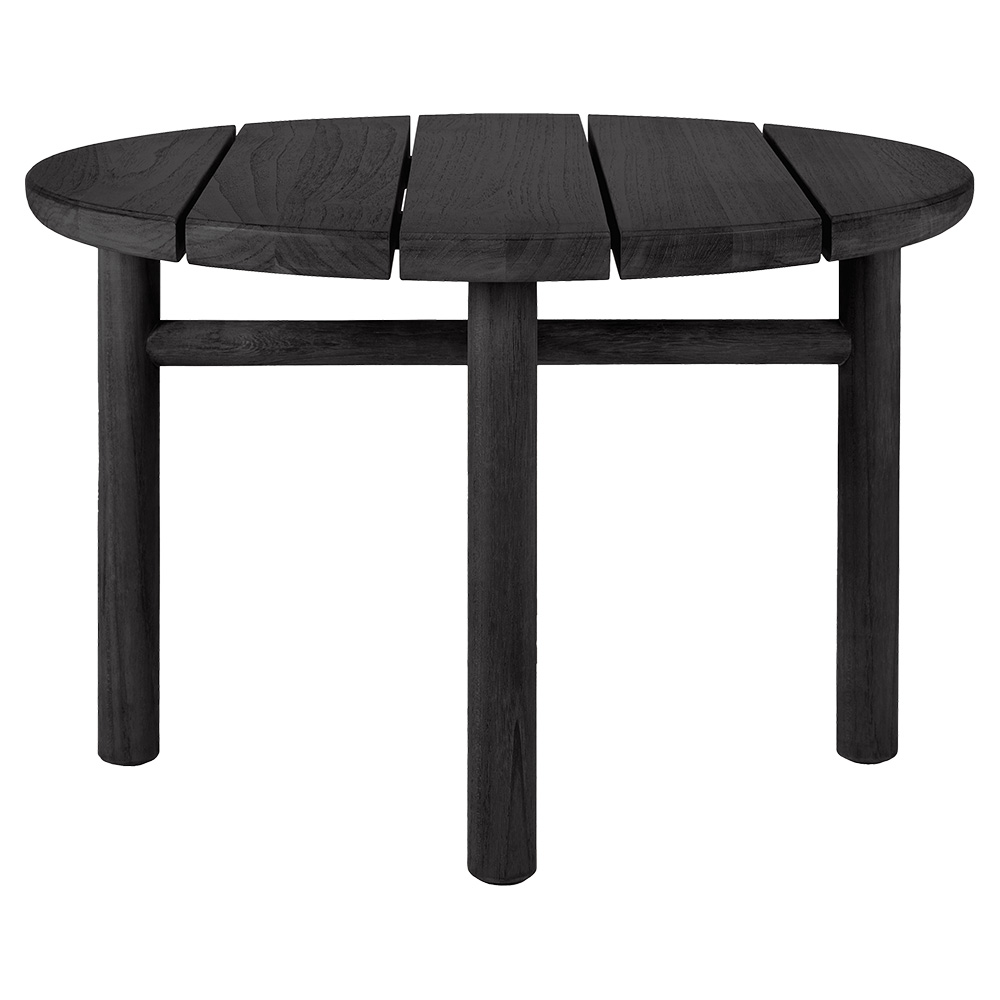 Quatro Outdoor Coffee Table - Black Teak, 17"H