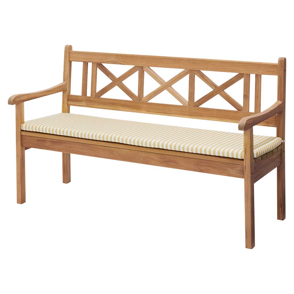 Skagen Outdoor Bench Cushion, Golden Yellow Stripe
