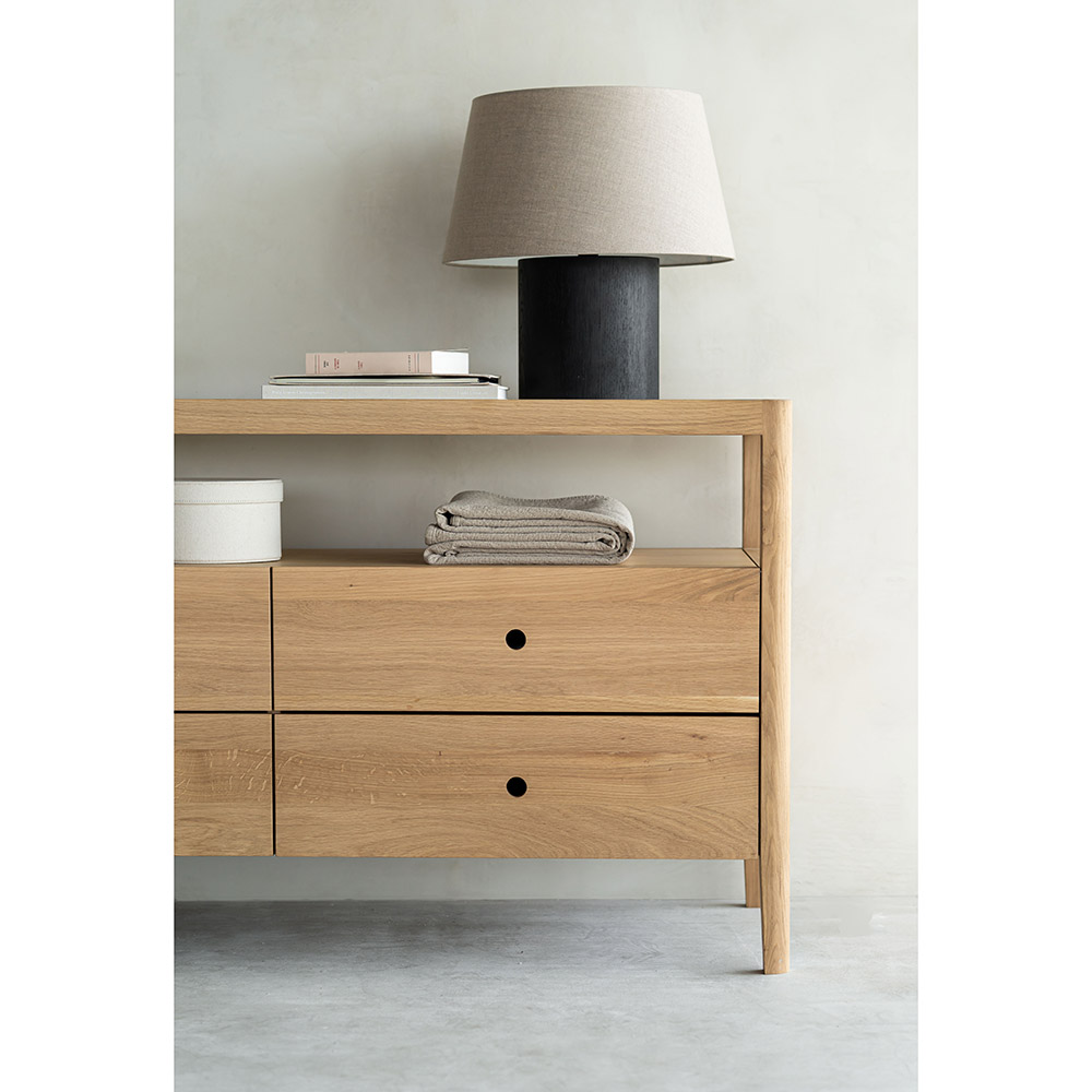 Spindle Dresser - 4 Drawers, Oak