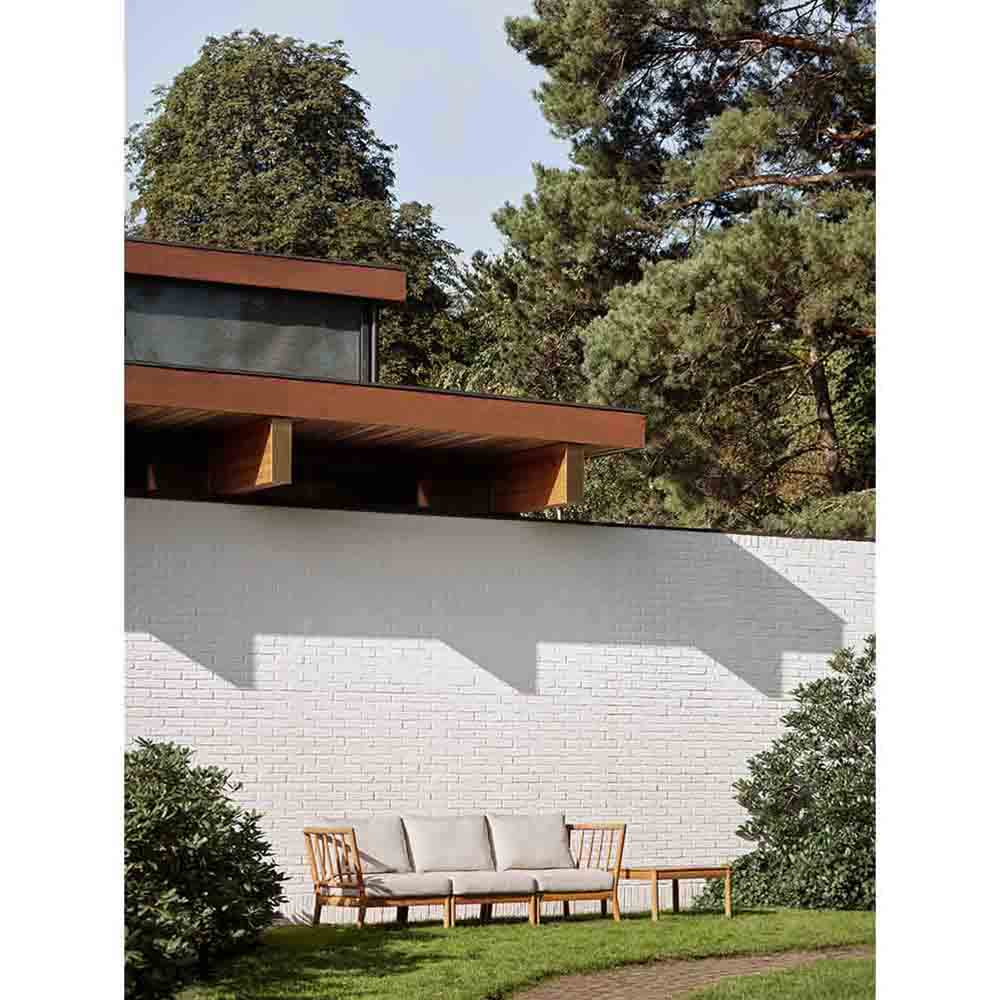 Tradition Outdoor End Module - Teak, Light Sand
