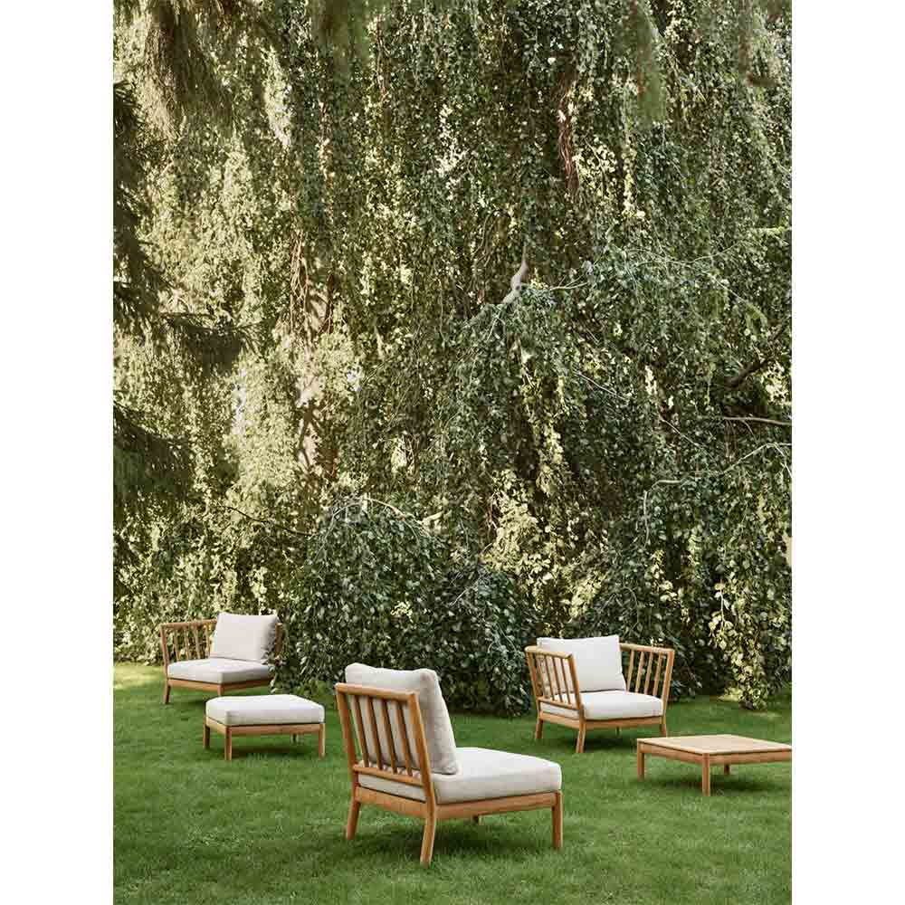 Tradition Outdoor Pouf - Teak, Light Sand