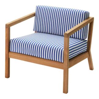 Virkelyst Outdoor Lounge Chair - Sea Blue Stripe