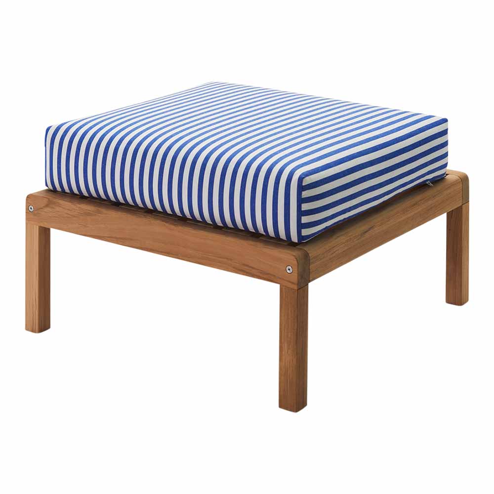 Virkelyst Outdoor Pouf - Sea Blue Stripe