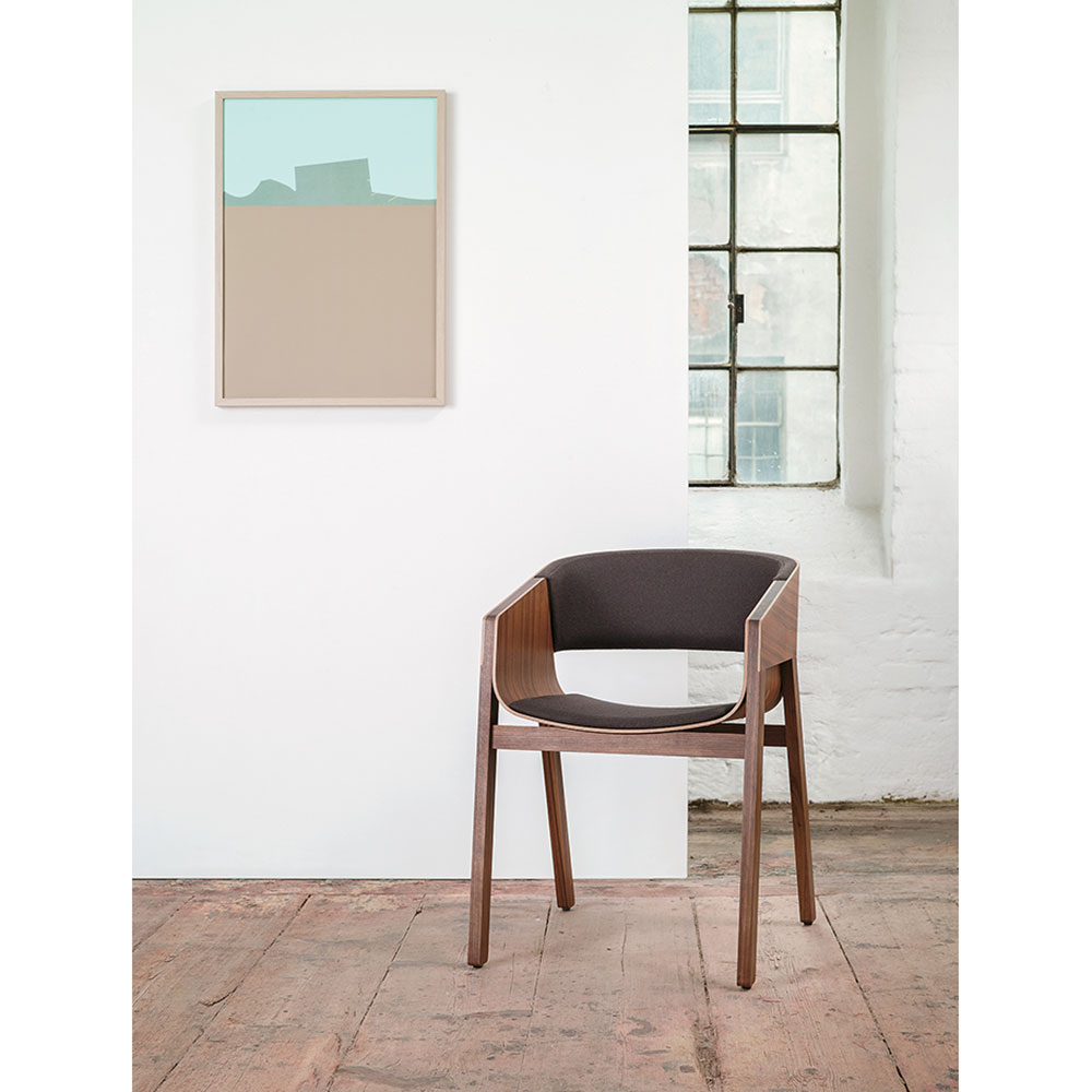 Merano Arm Chair - Upholstered, American Walnut