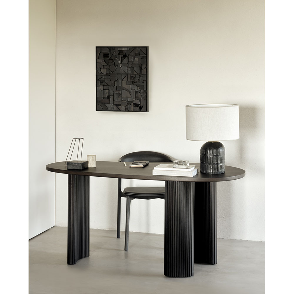 Boomerang Desk - Dark Brown Mahogany