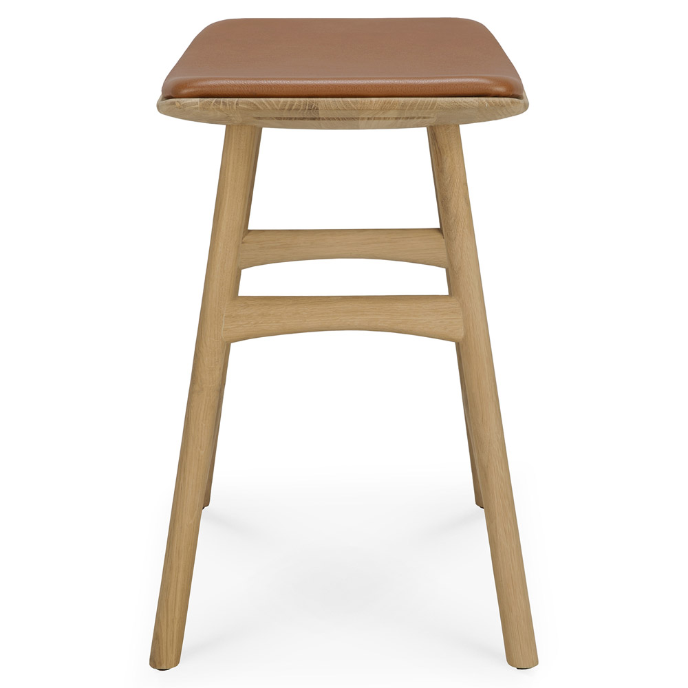 Osso Stool Oak Cognac Leather 3 | Rouse Home