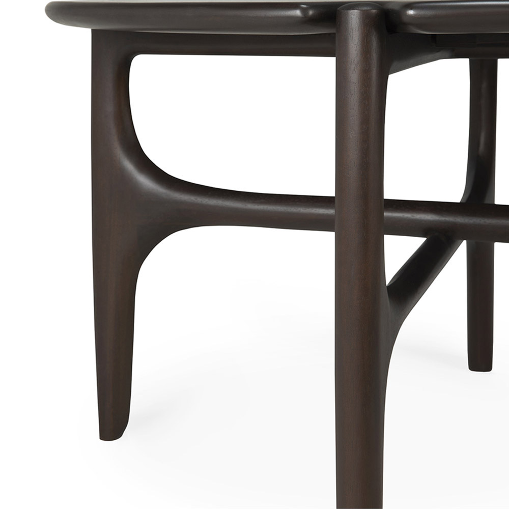 Pi Round Coffee Table - Dark Brown Mahogany