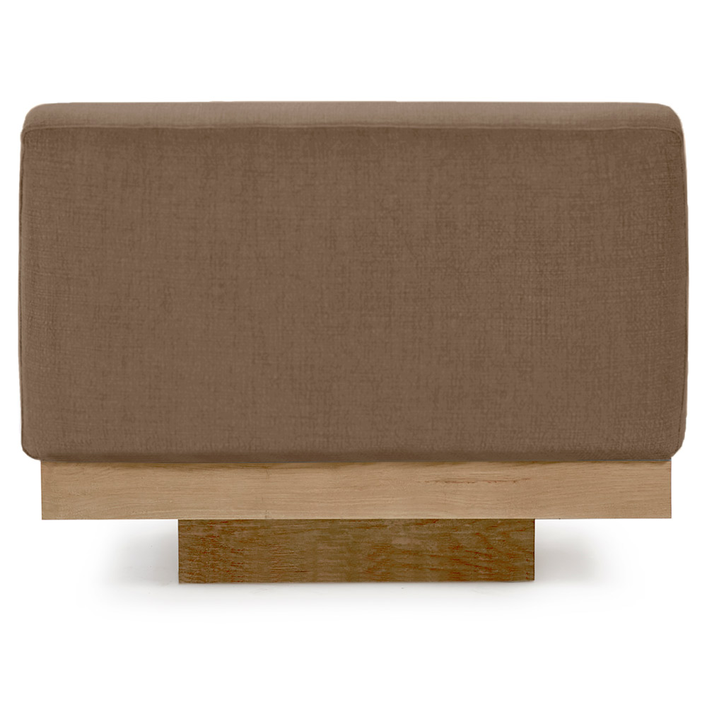 Rudolph Outdoor 1 Seater Bench - Camel Cushions, Teak Base