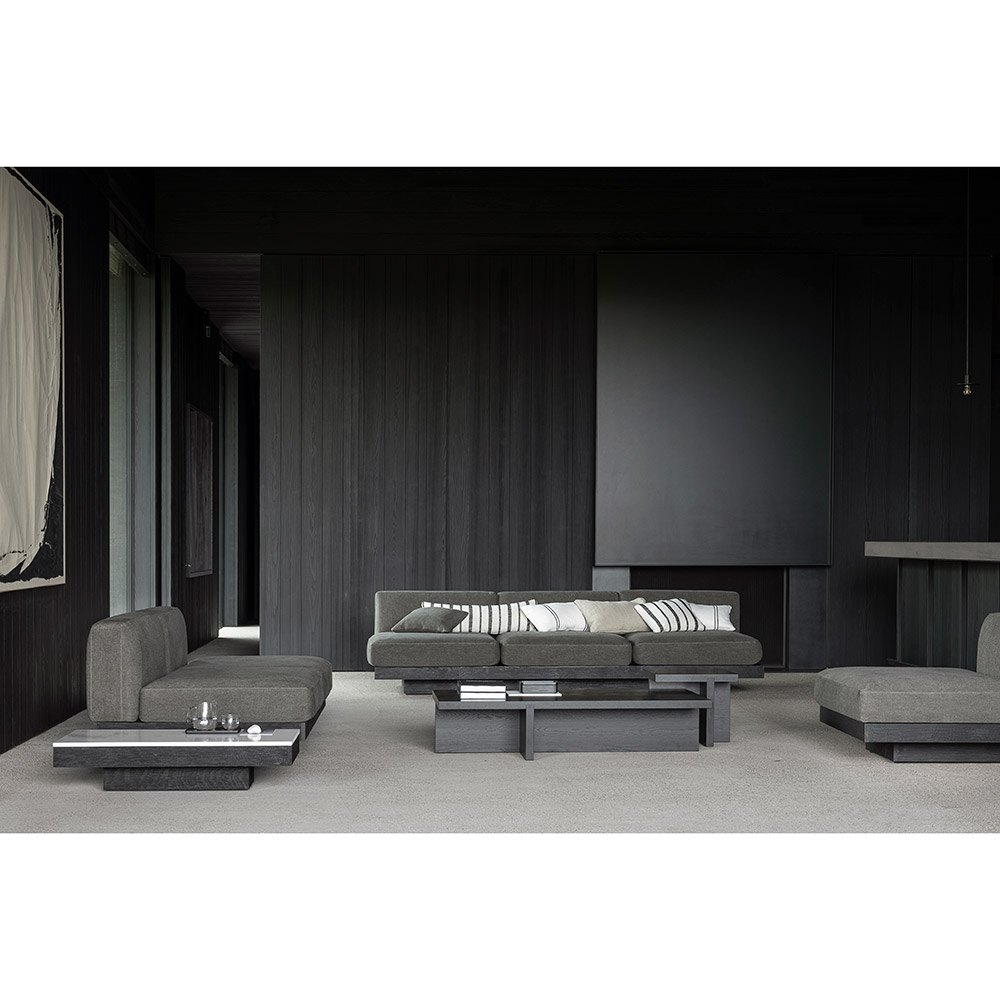 Rudolph Rectangular Coffee Table - Black Oak | Rouse Home