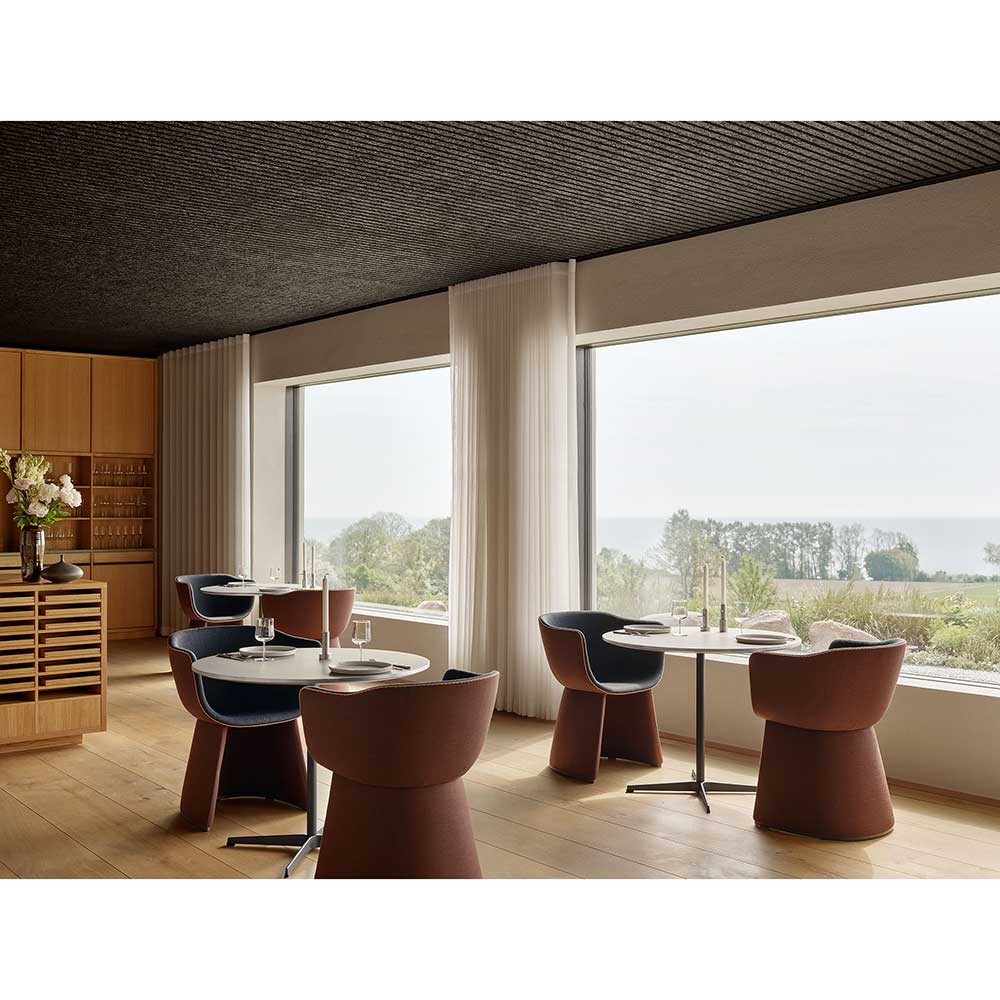 Monolit Dining Chair With Leather Piping