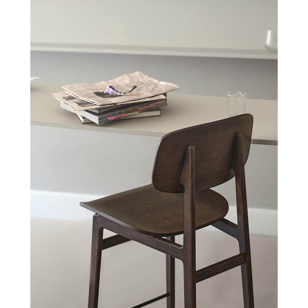 Ny11 Seat Upholstered Bar Counter Chair With Backrest Light Smoked Oak Hallingdal 368 3 | Rouse Home